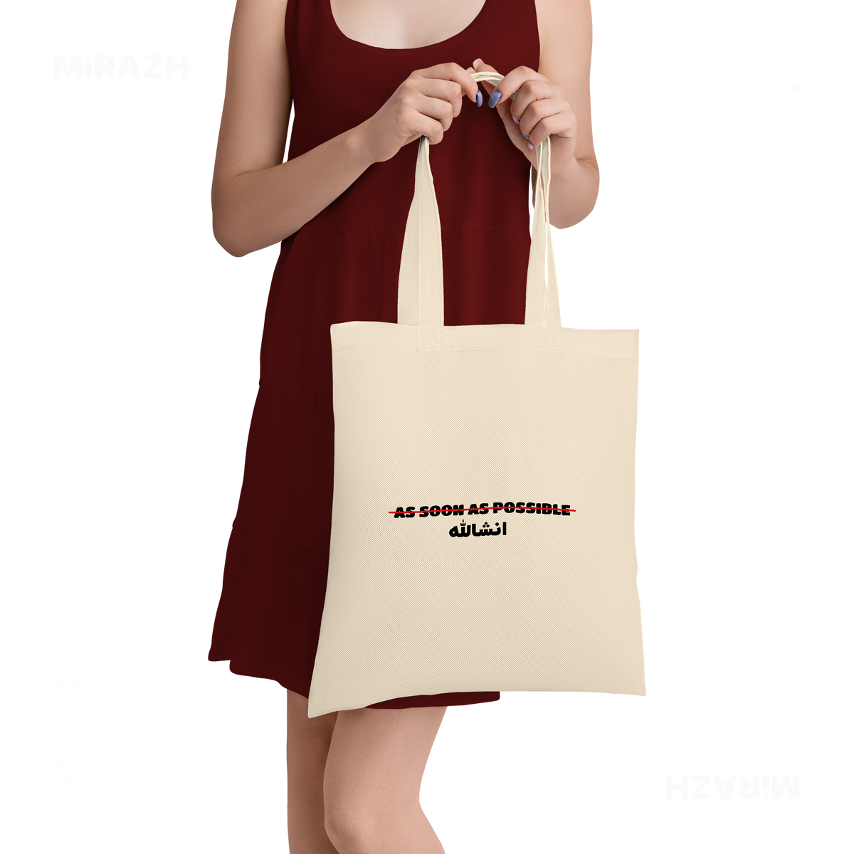 AsSoonAsInshallah Tote Bags 05 Natural