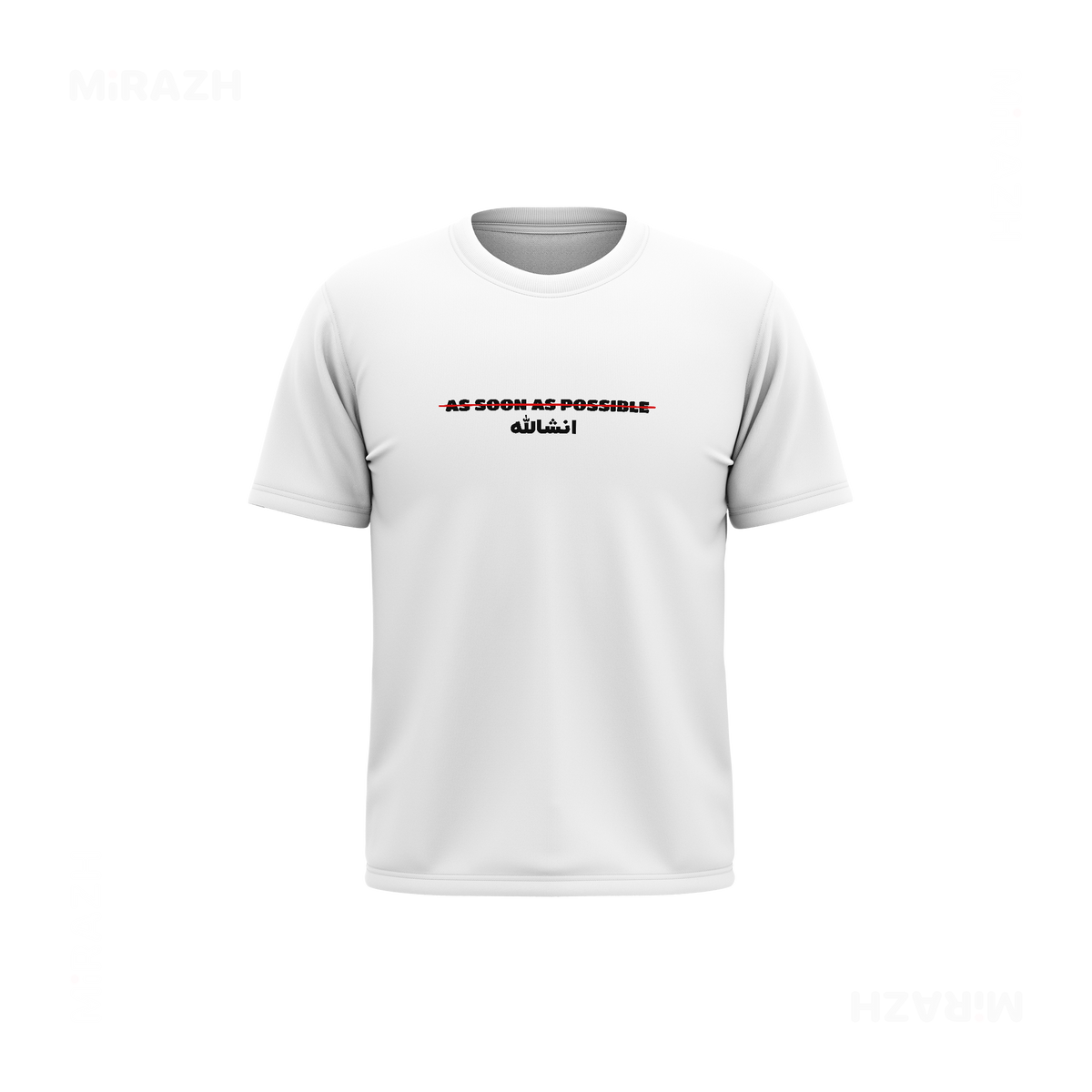AsSoonAsInshallah Youth T Shirt 01 White
