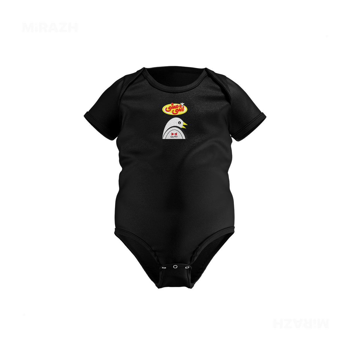 AshiMashiPofakNamaki Baby Onesies 01 Black