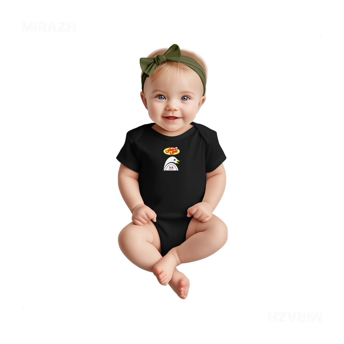 AshiMashiPofakNamaki Baby Onesies 02 Black