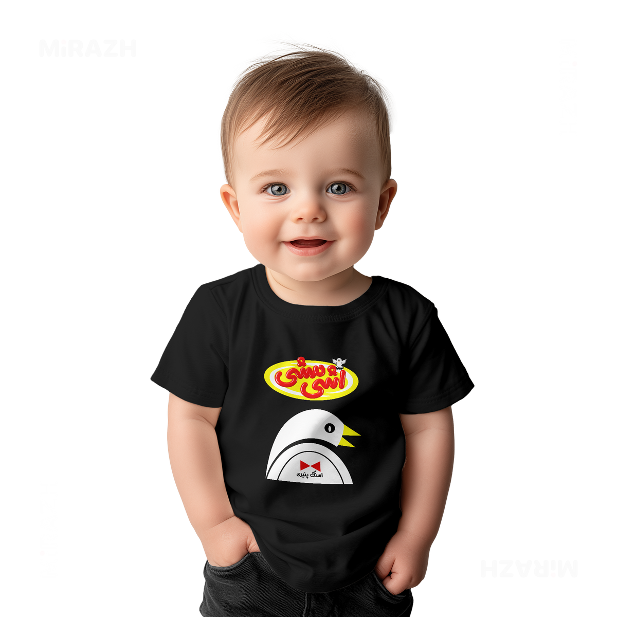 AshiMashiPofakNamaki Baby T Shirt 03 Black