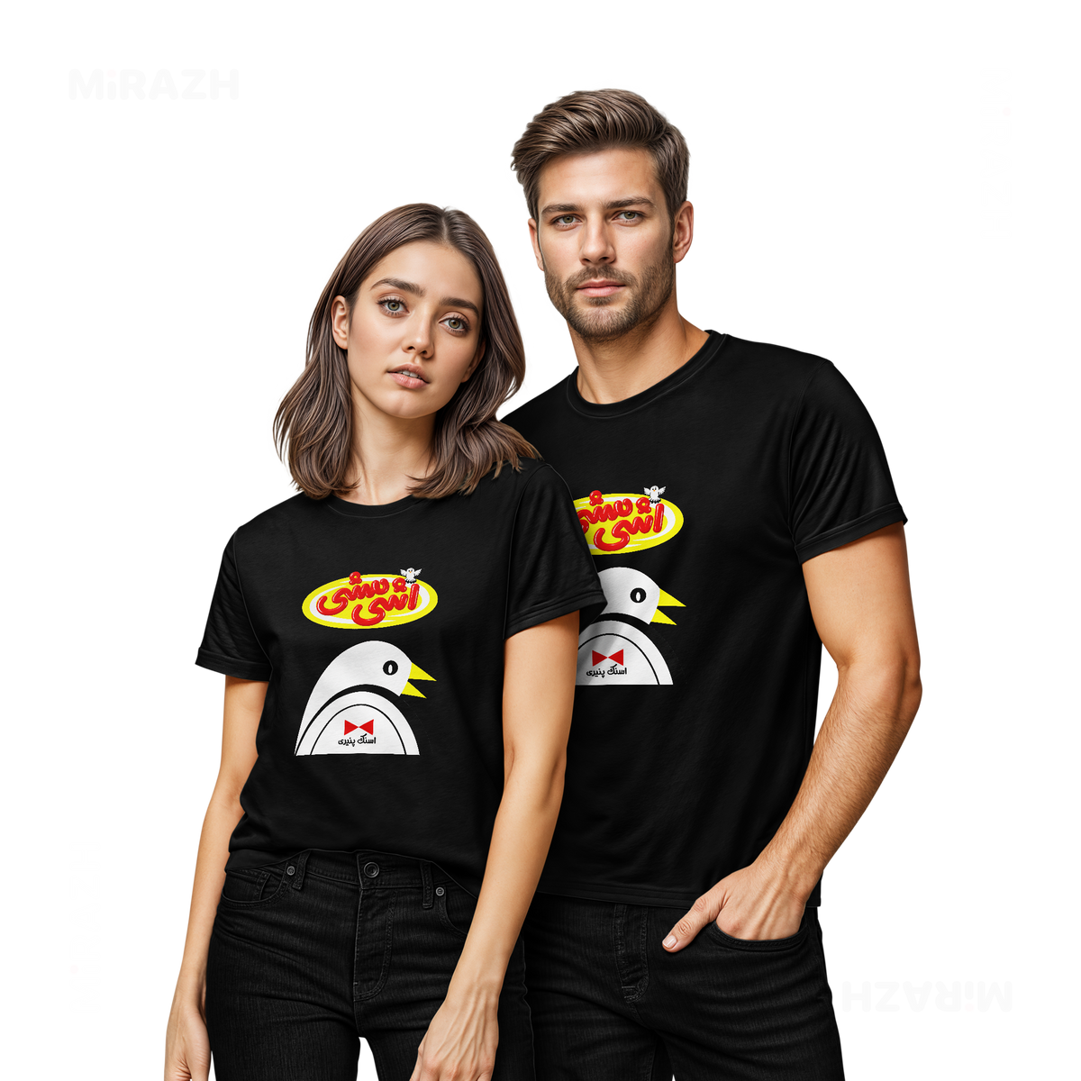 AshiMashiPofakNamaki Couple T Shirt 02 Black