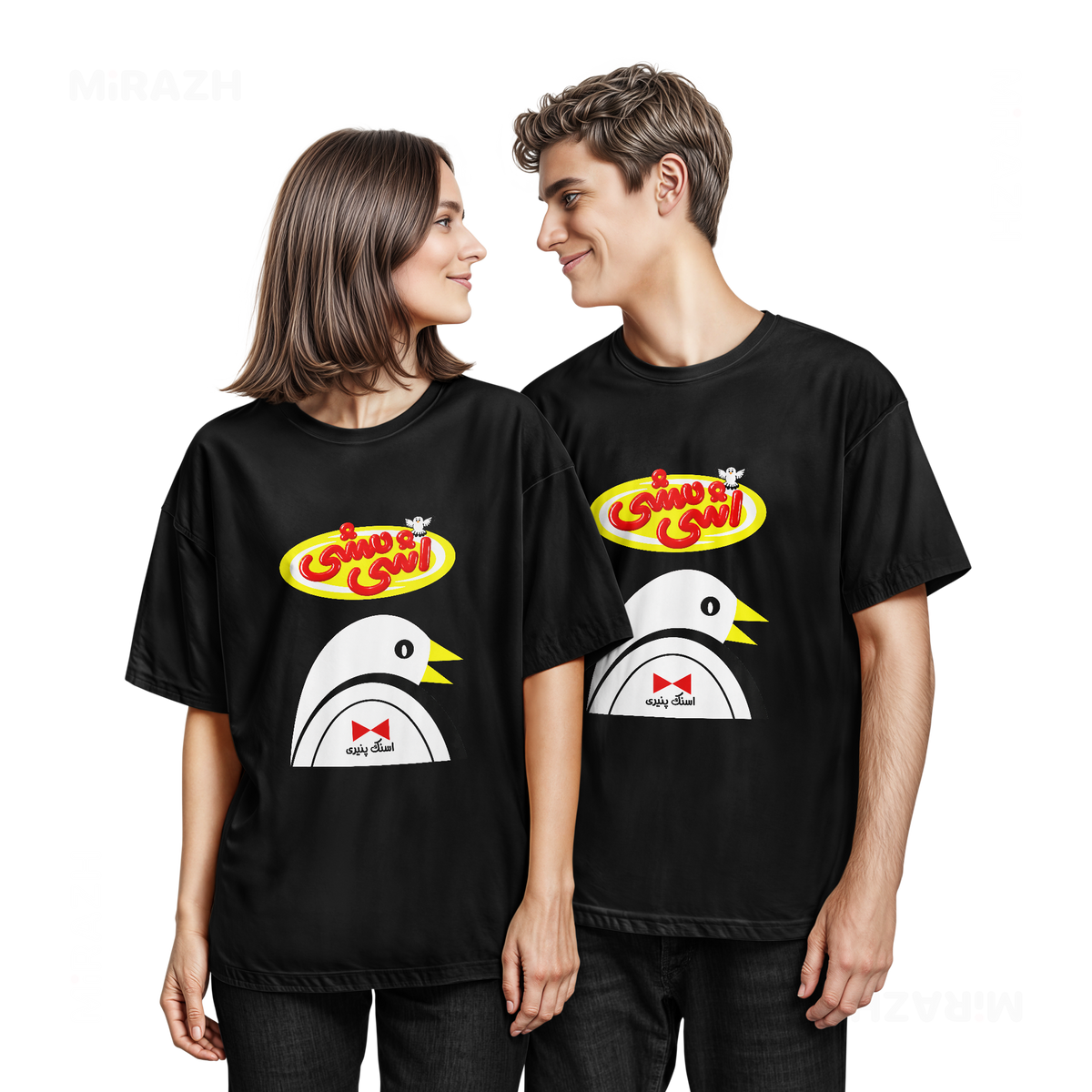 AshiMashiPofakNamaki Couple T Shirt 05 Black