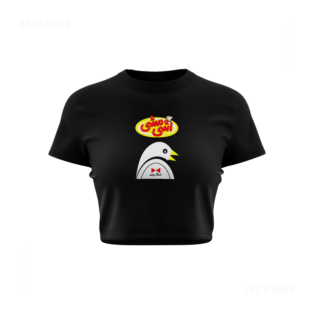 AshiMashiPofakNamaki Fitted Crop Top 01 Black