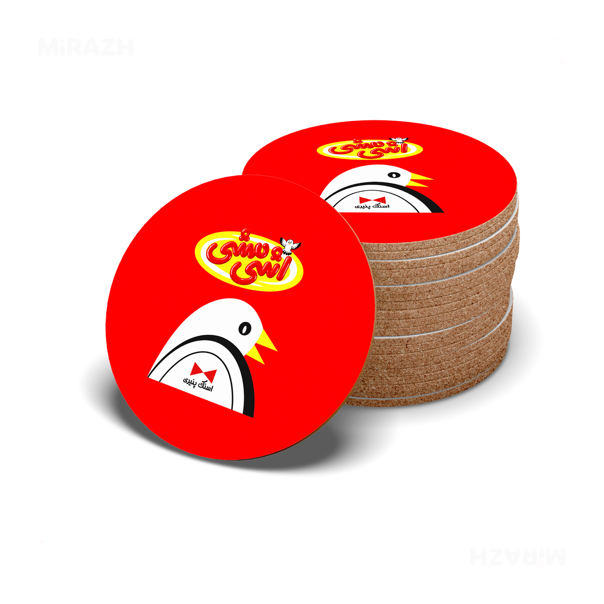 AshiMashiPofakNamaki High Gloss Coaster 06 Round