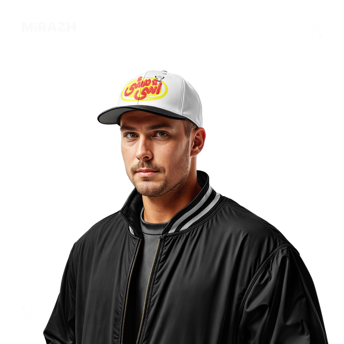 AshiMashiPofakNamaki Snapback Caps 02 White Black DTF