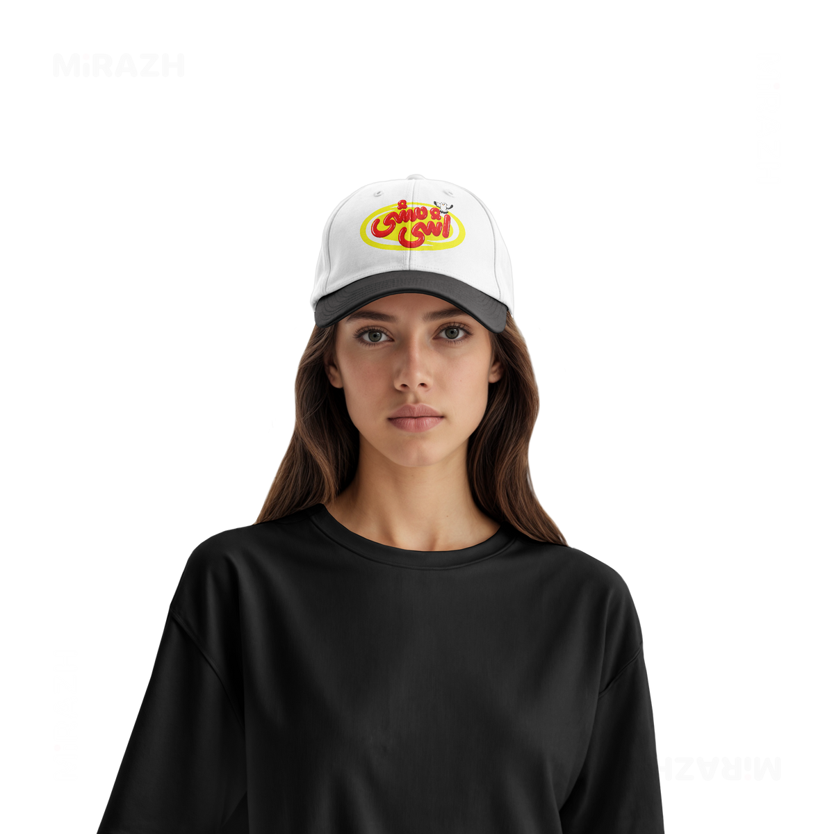 AshiMashiPofakNamaki Snapback Caps 07 White Black DTF