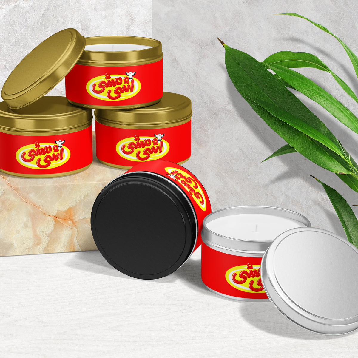AshiMashiPofakNamaki Tin Candle 02 Gold
