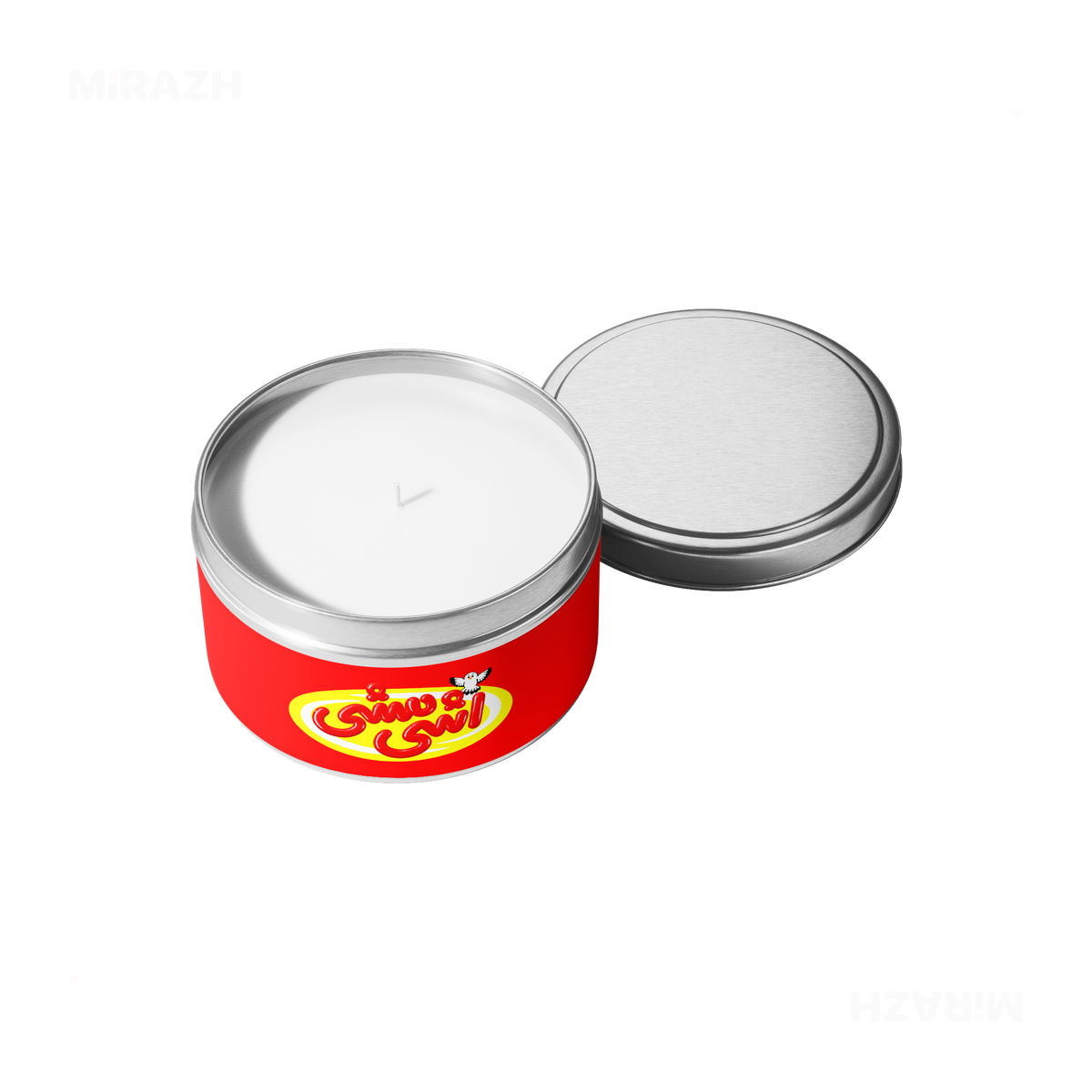 AshiMashiPofakNamaki Tin Candle 05 Silver