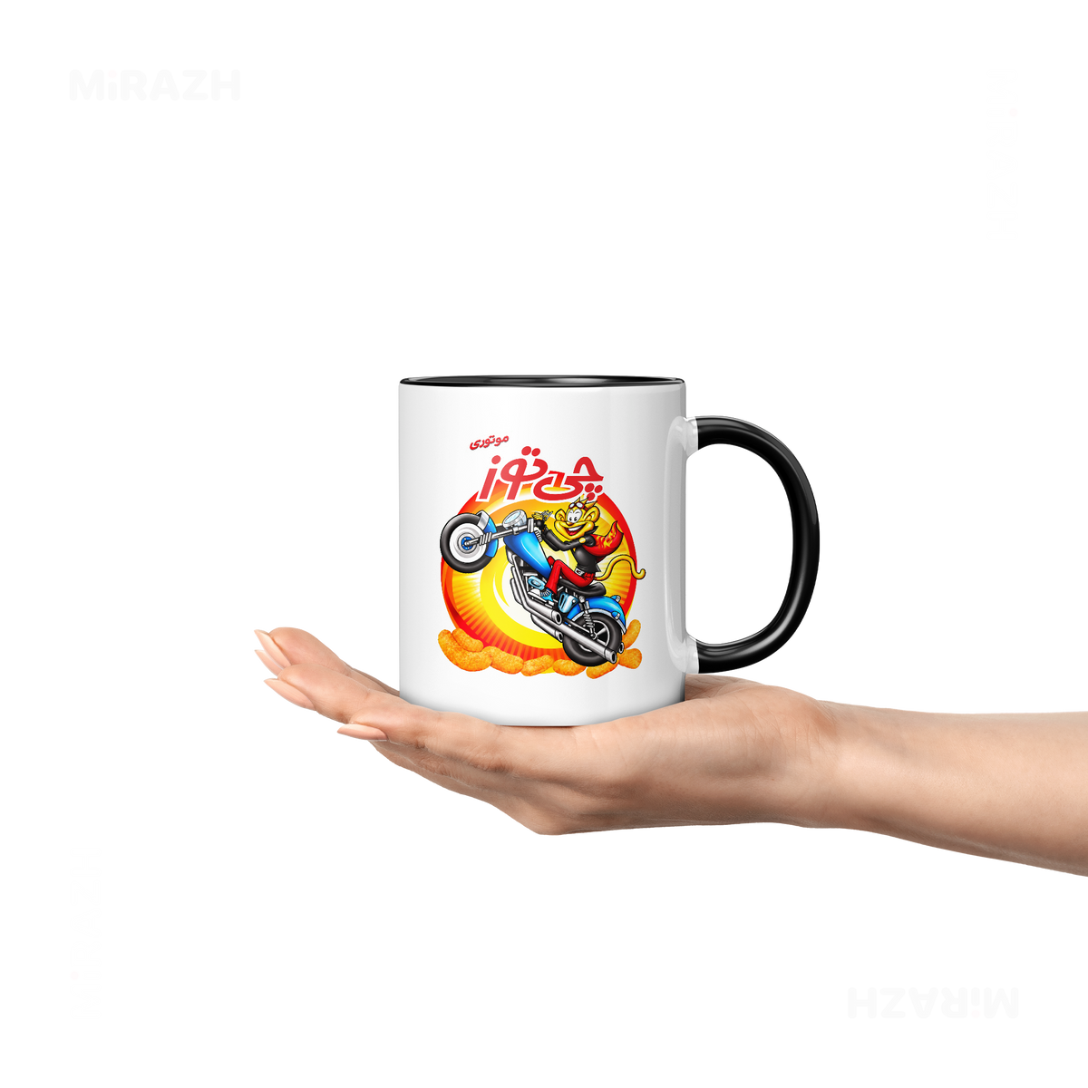 CheetozMotori Ceramic Mug 04 White Black
