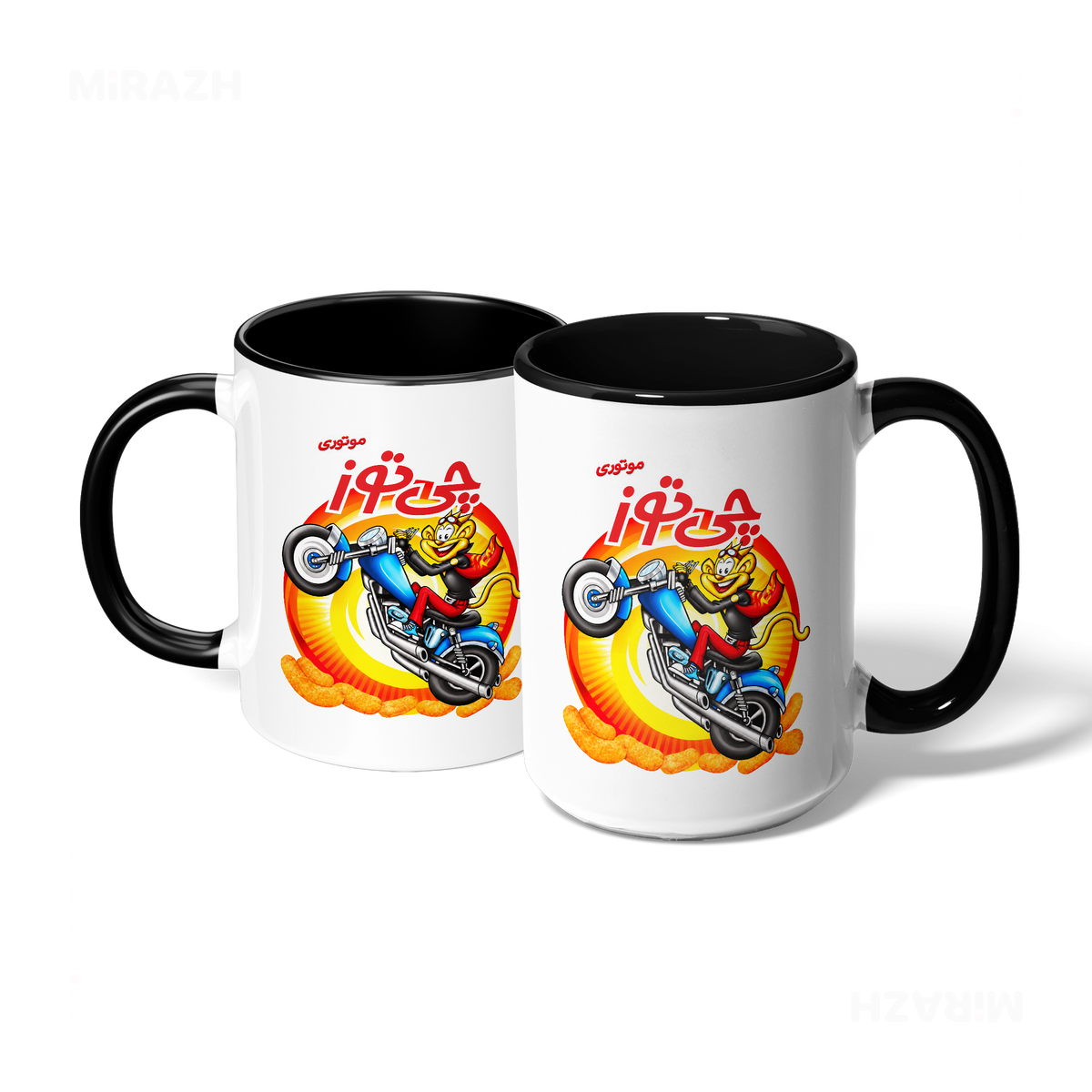 CheetozMotori Ceramic Mug 07 White Black