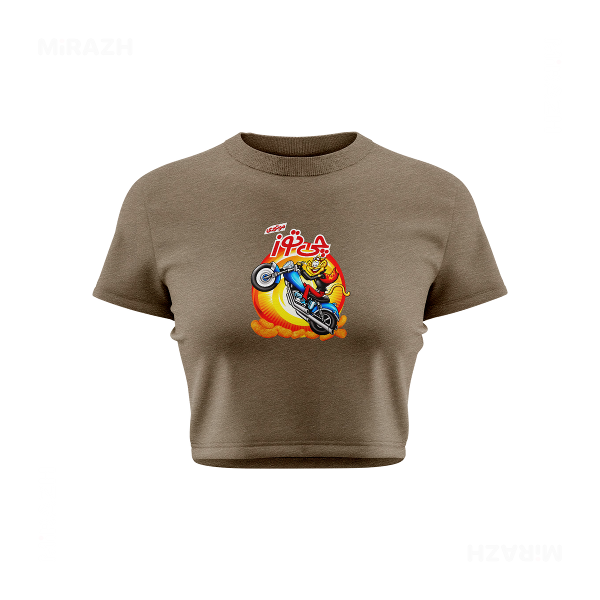 CheetozMotori Fitted Crop Top 01 Heather Olive