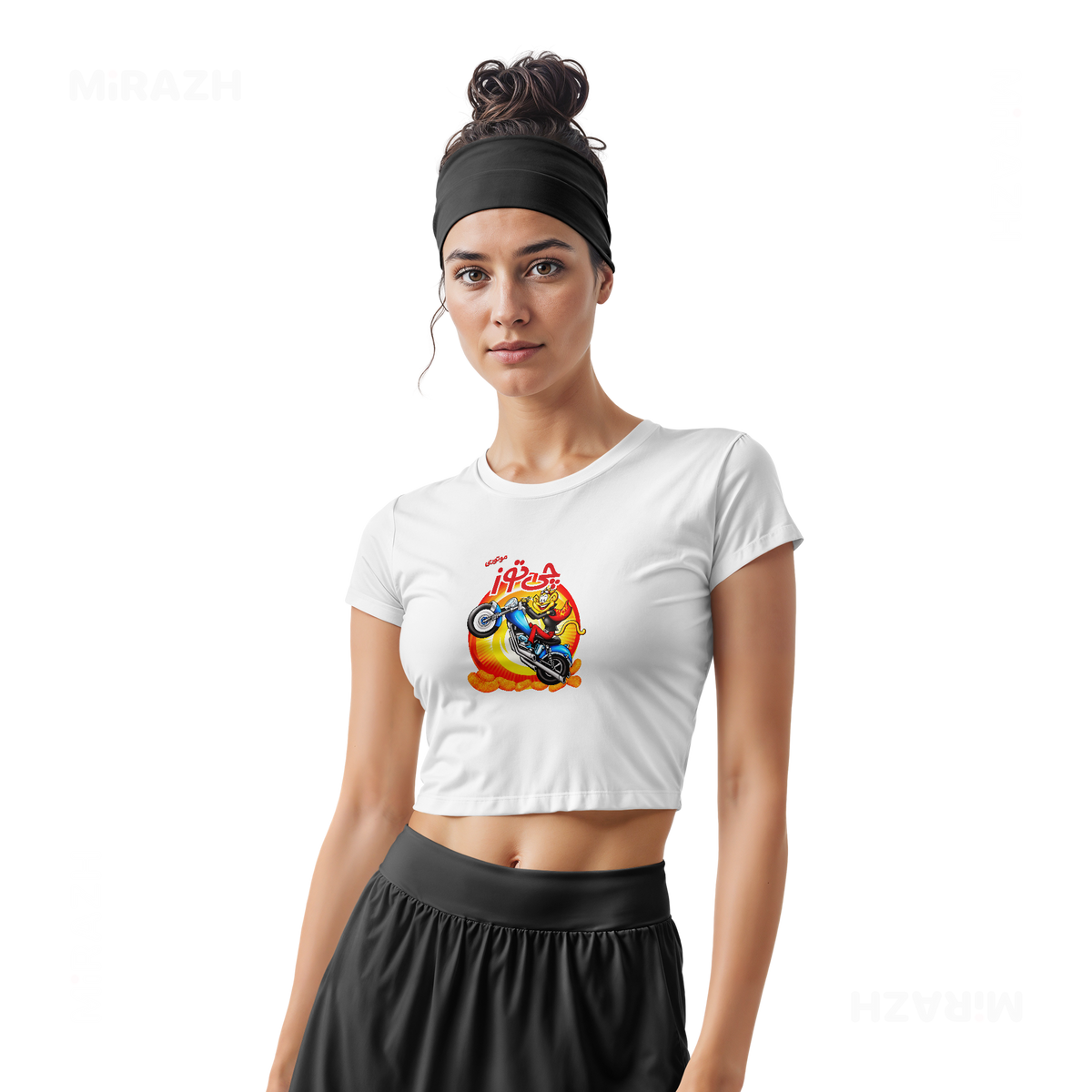 CheetozMotori Fitted Crop Top 02 White