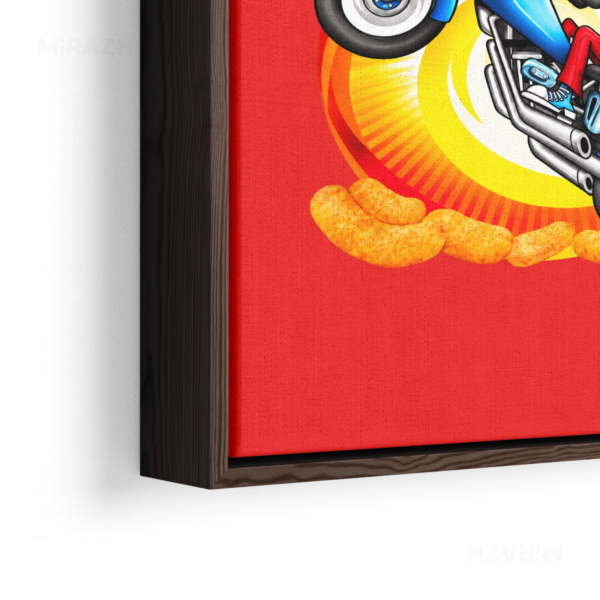 CheetozMotori Framed Canvas 02 Dark Wood