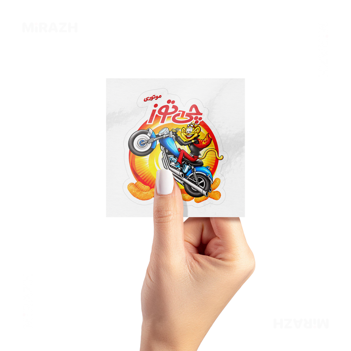 CheetozMotori Kiss Cut Sticker 02 White