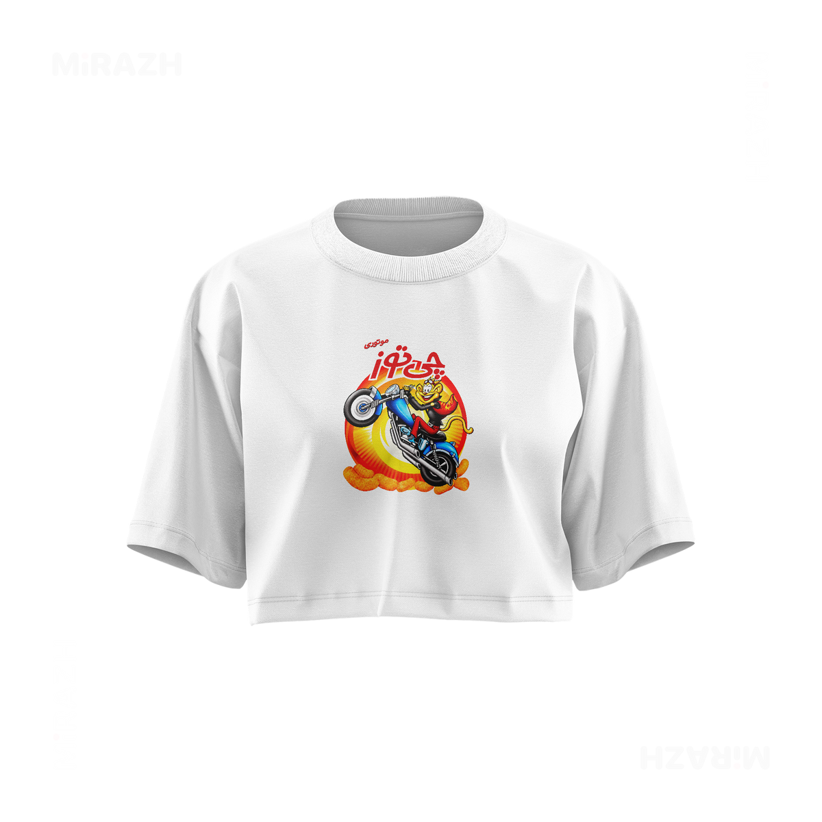 CheetozMotori Over Sized Crop Top 01 White