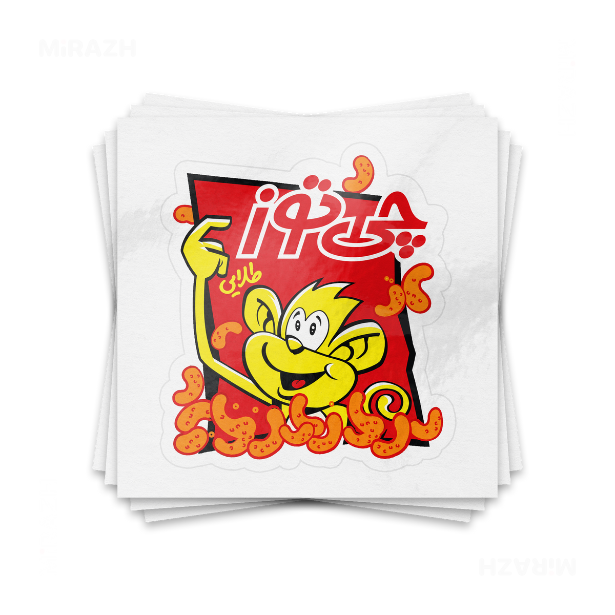 CheetozTalaei Kiss Cut Sticker 01 White