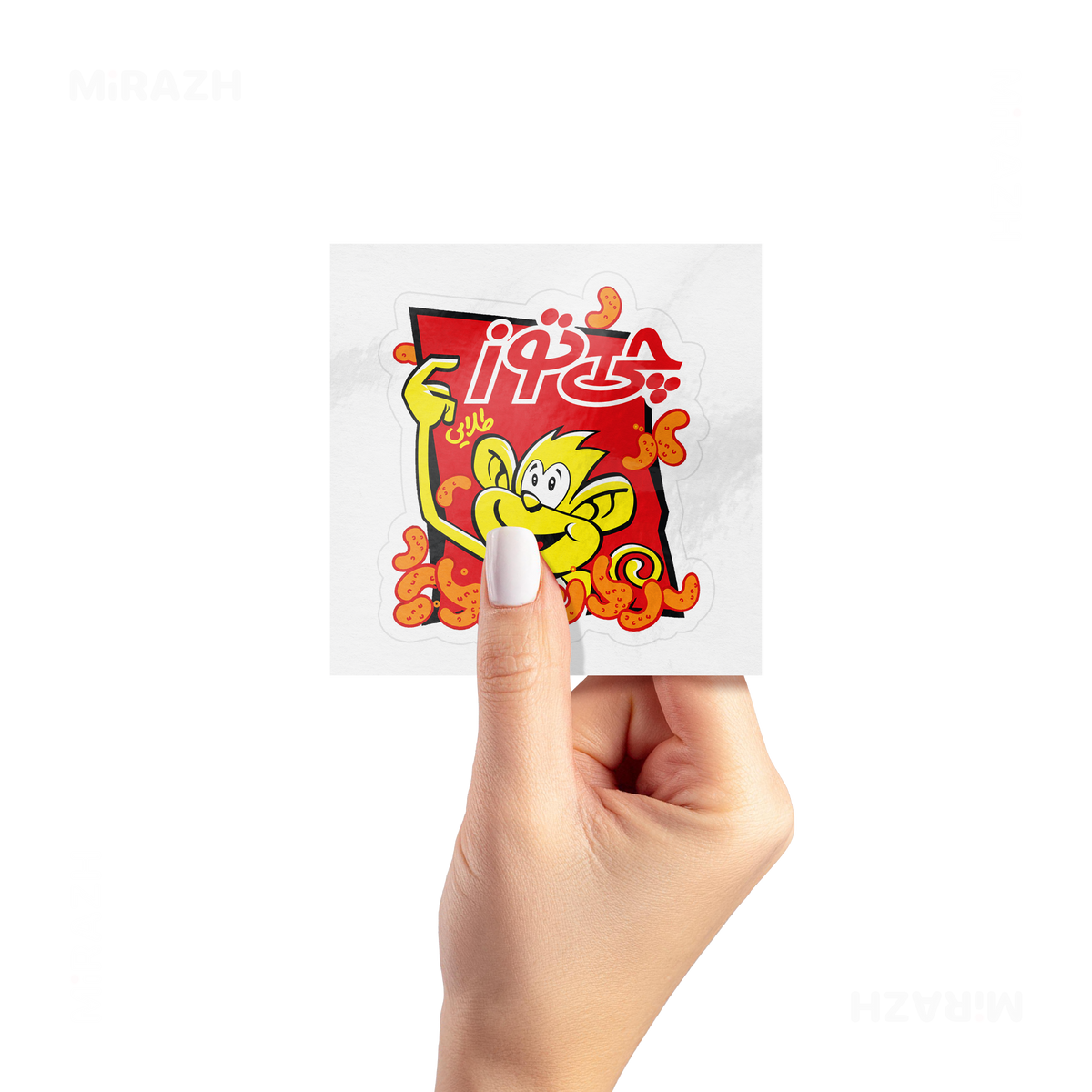CheetozTalaei Kiss Cut Sticker 02 White