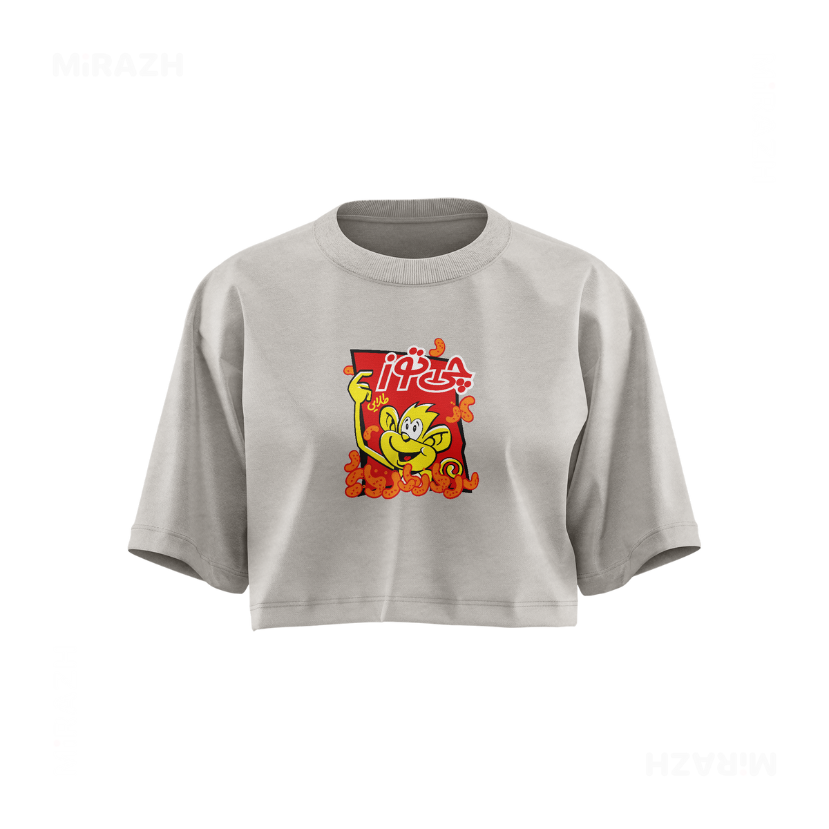 CheetozTalaei Over Sized Crop Top 01 Faded Bone