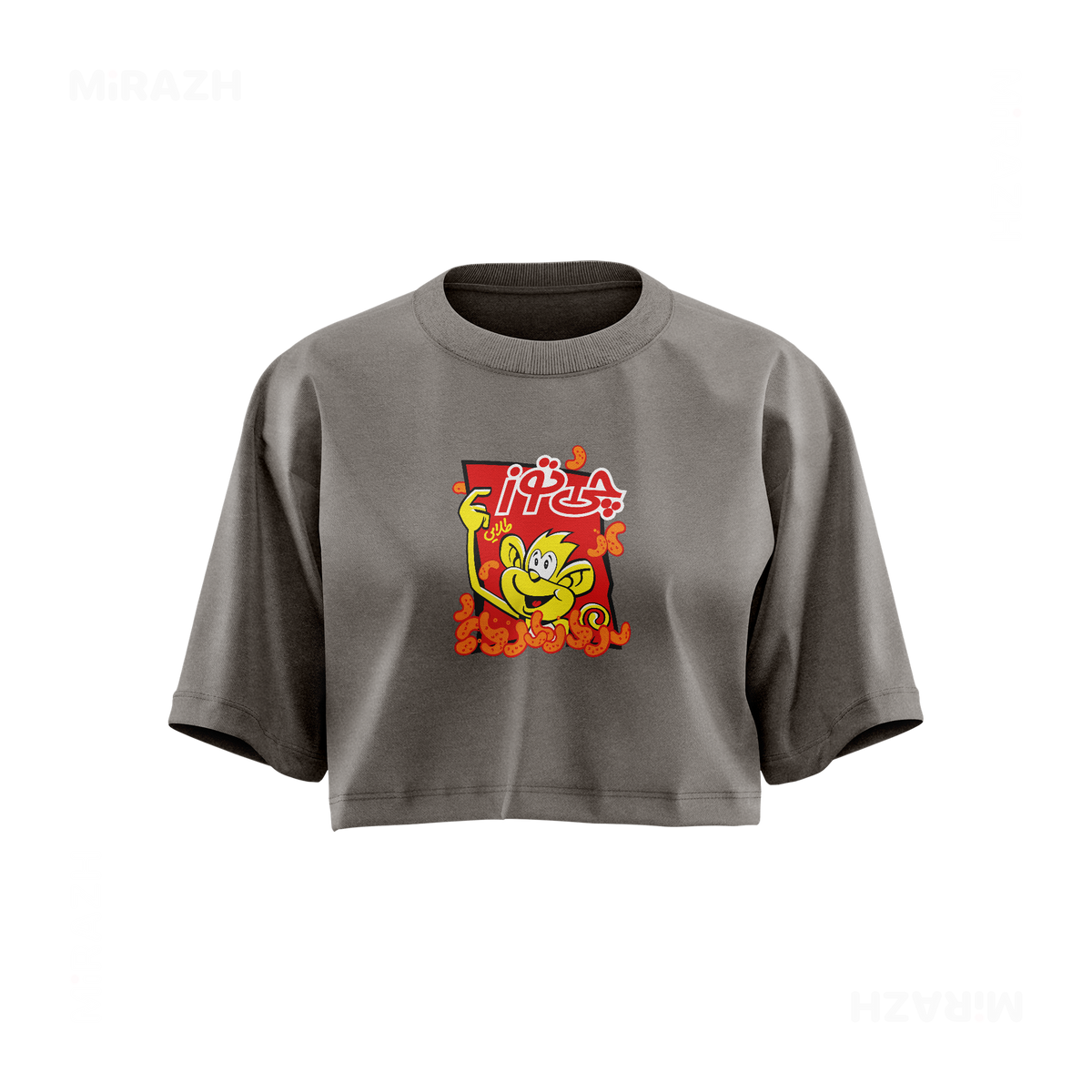 CheetozTalaei Over Sized Crop Top 01 Faded Grey