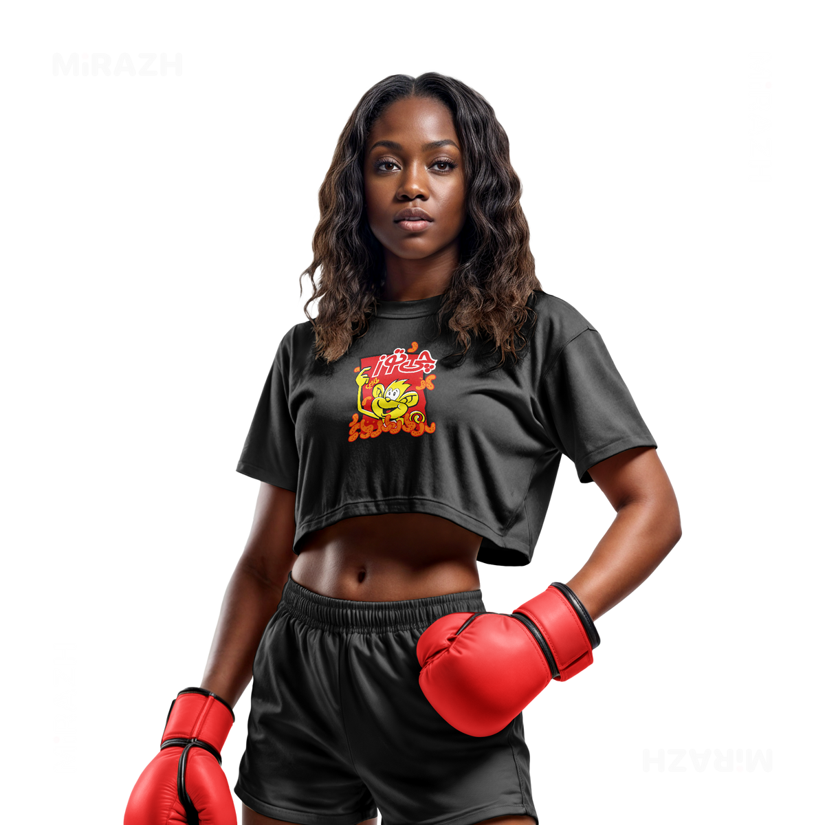 CheetozTalaei Over Sized Crop Top 02 Faded Black