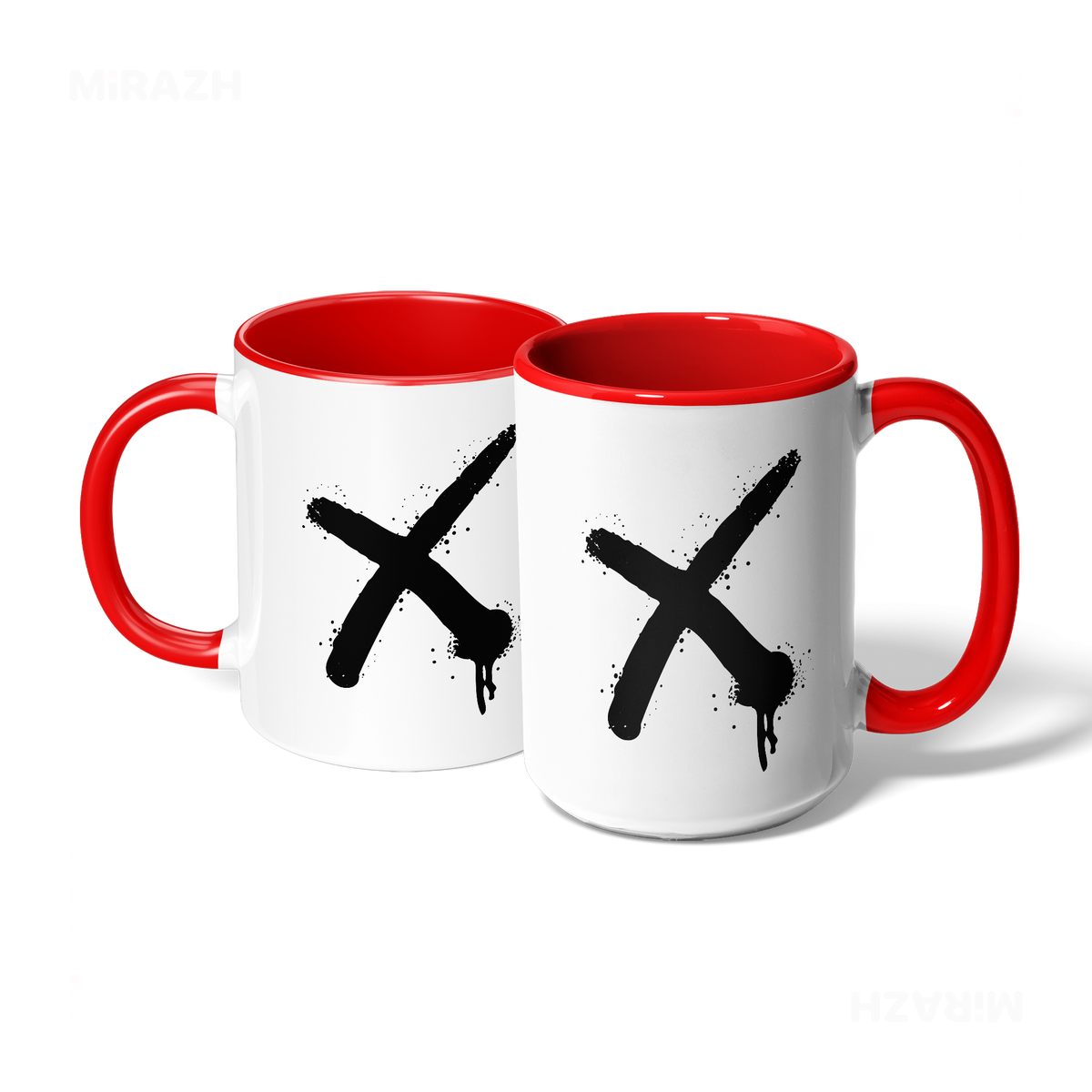 CrossMark Ceramic Mug 07 White Red