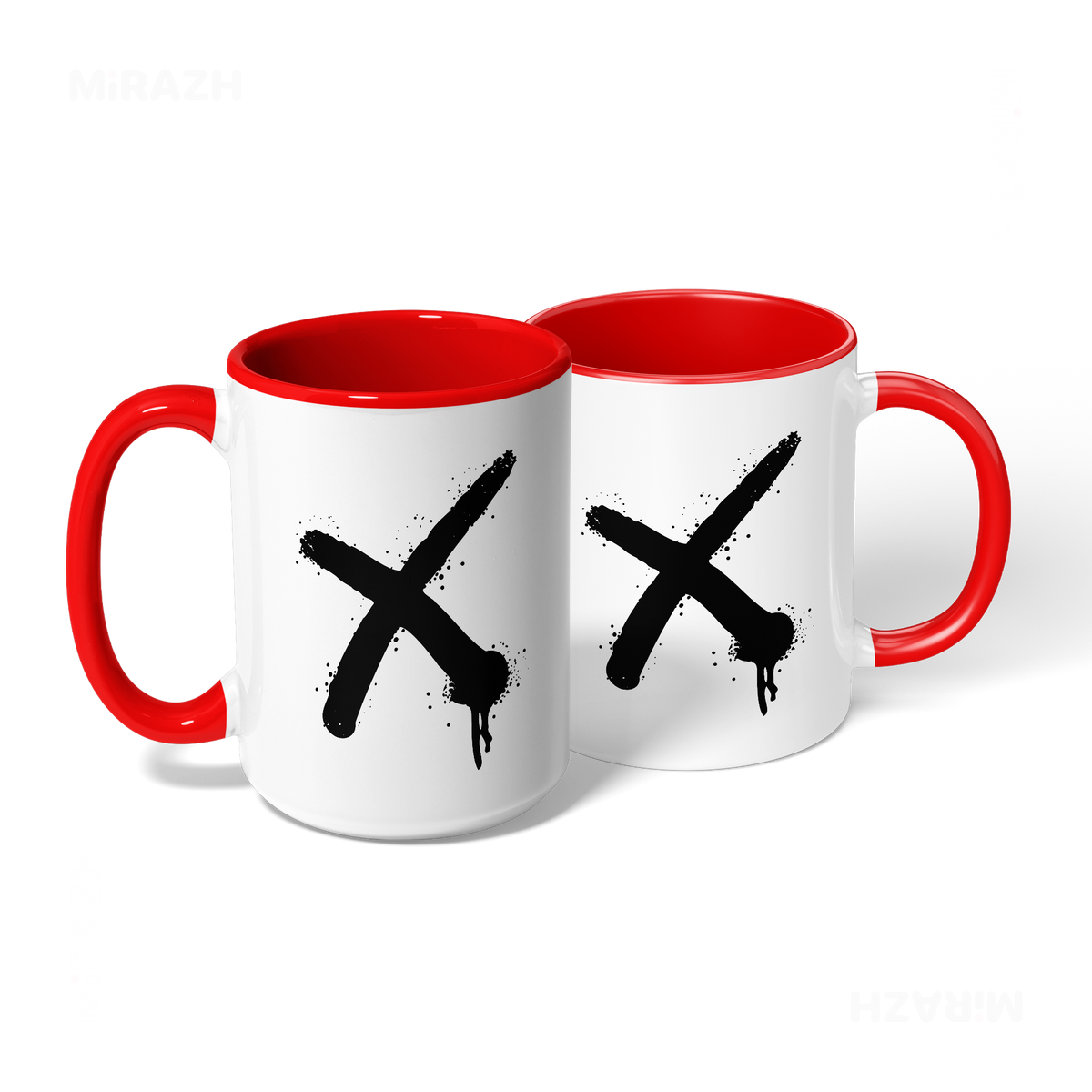 CrossMark Ceramic Mug 08 White Red