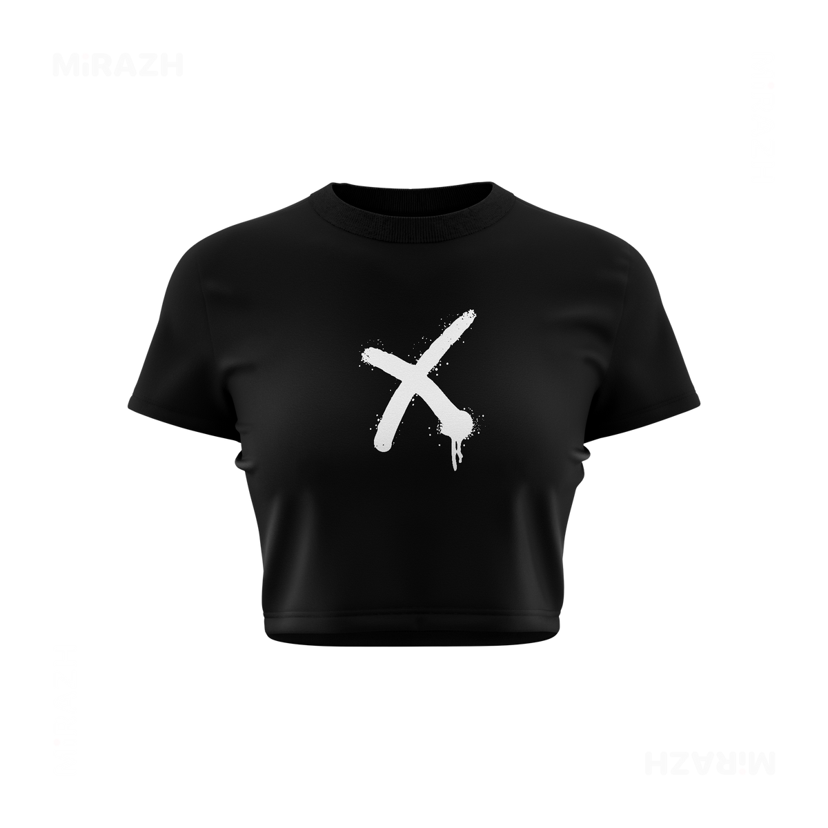 CrossMark Fitted Crop Top 01 Black