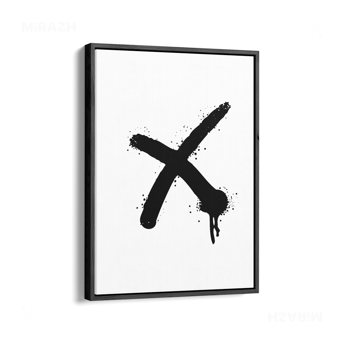 CrossMark Framed Canvas 01 Black Wood
