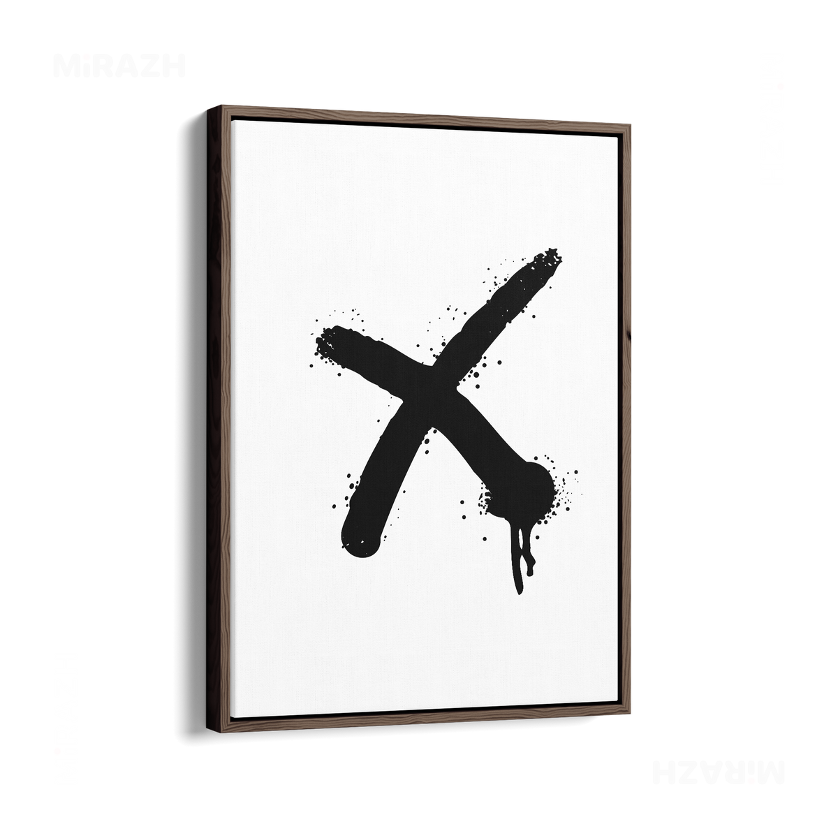 CrossMark Framed Canvas 01 Dark Wood