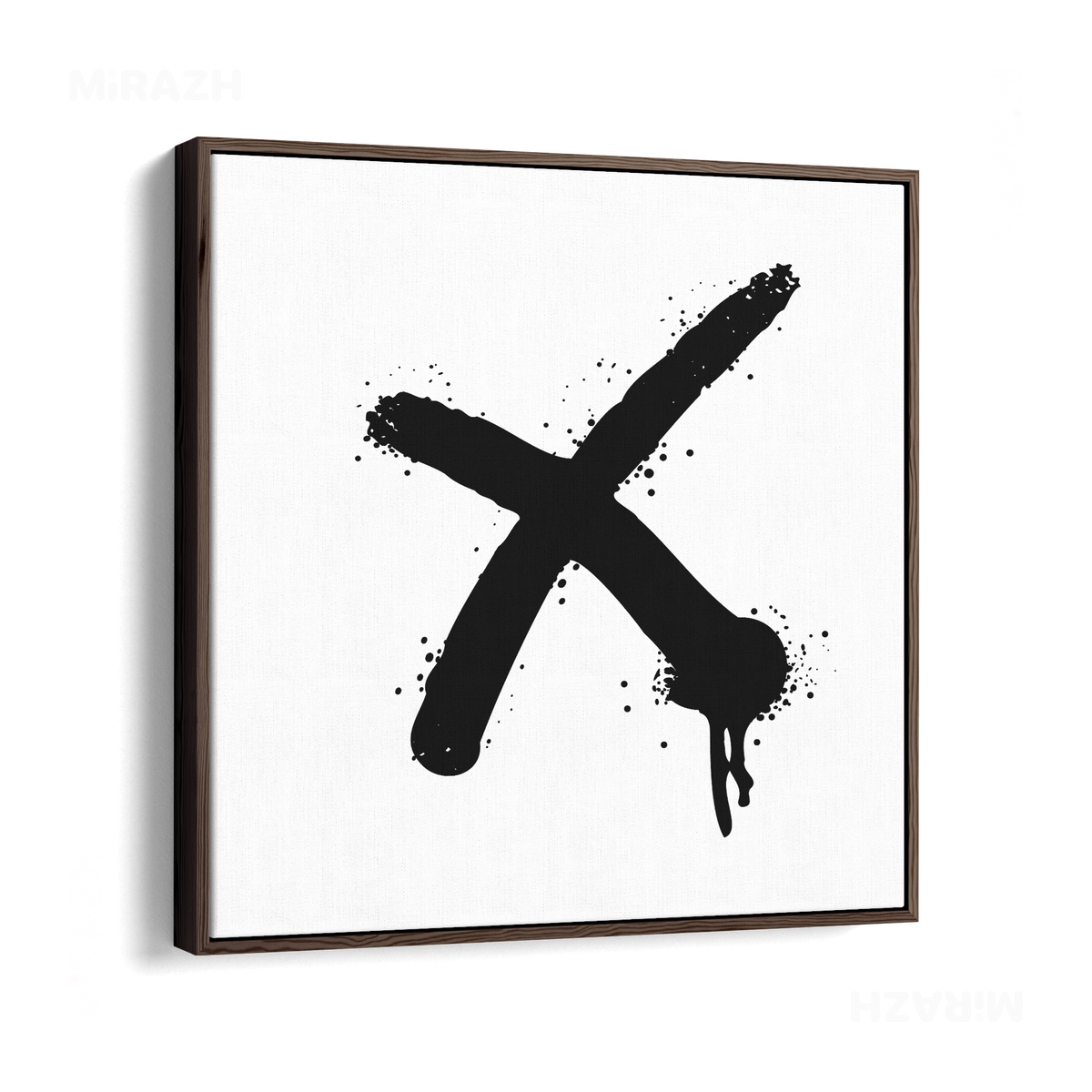 CrossMark Framed Canvas 04 Dark Wood