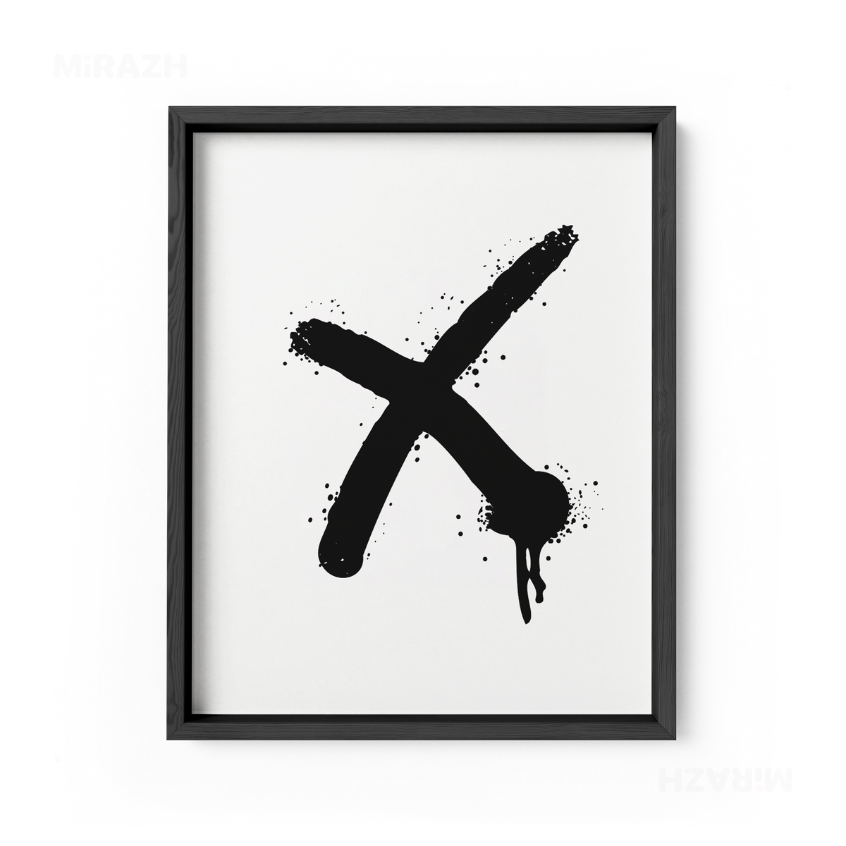 CrossMark Framed Poster 01 Black Wood