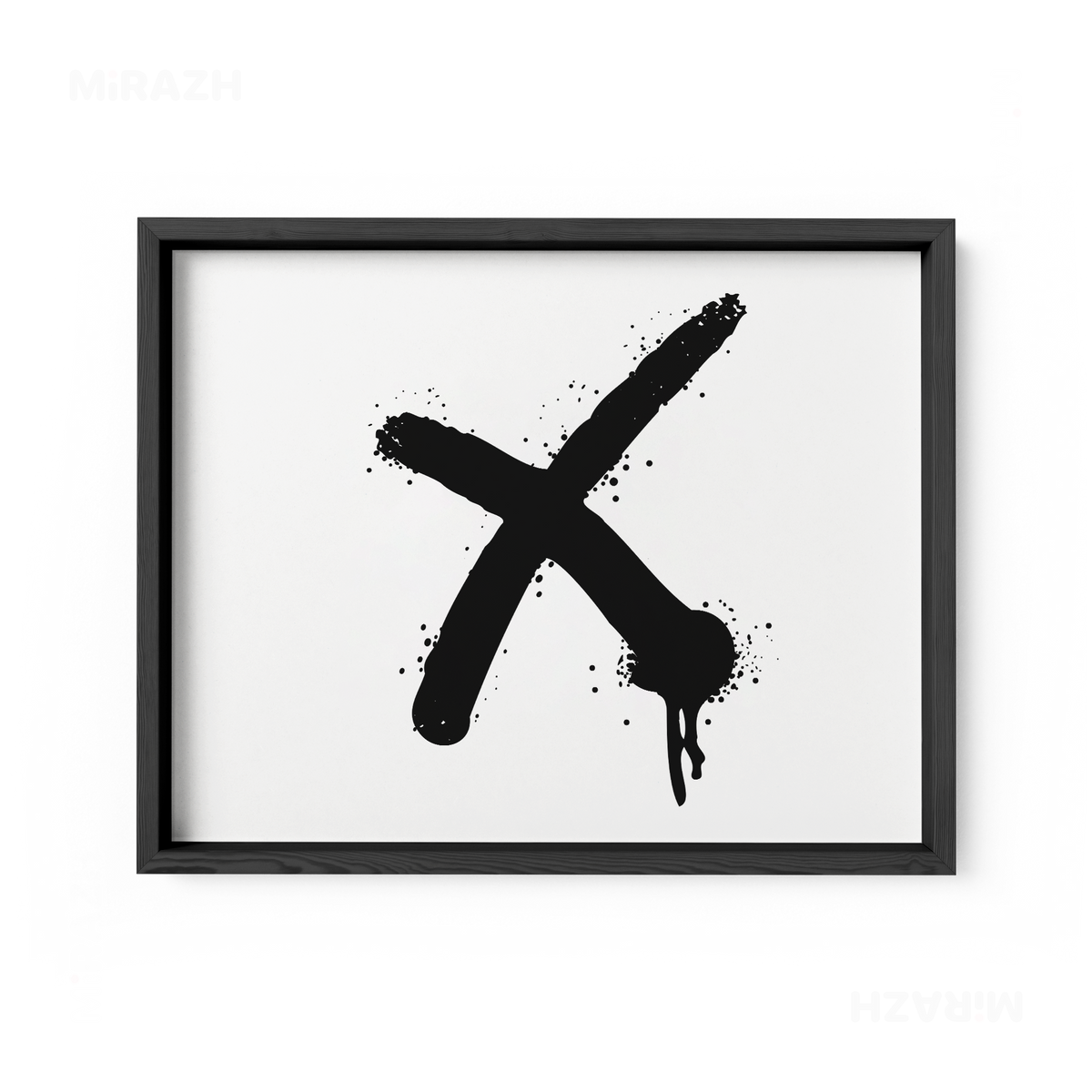CrossMark Framed Poster 03 Black Wood