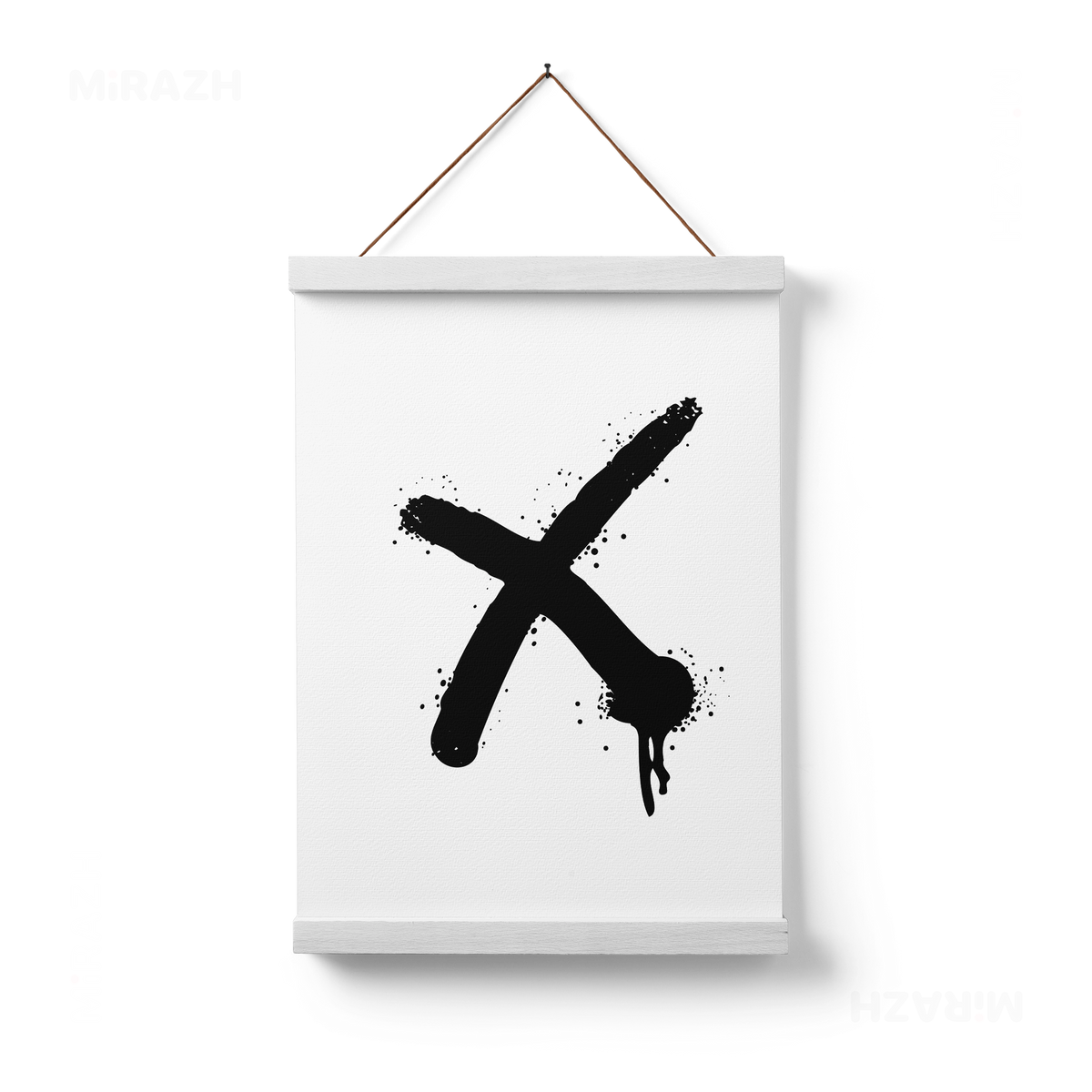 CrossMark Magnetic Hanger Poster 01 White Wood