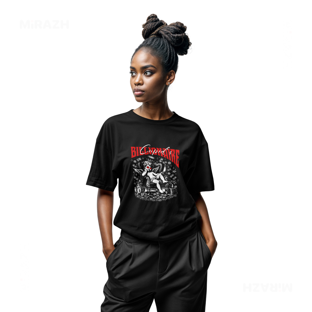 CupidCashThrone Adult T Shirt 04 Black