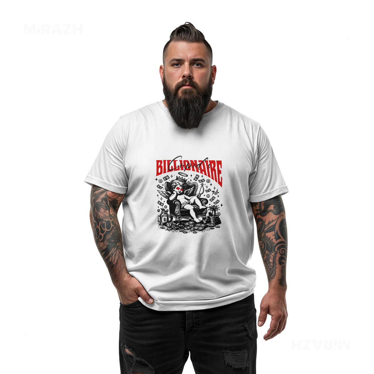 CupidCashThrone Adult T Shirt 05 White