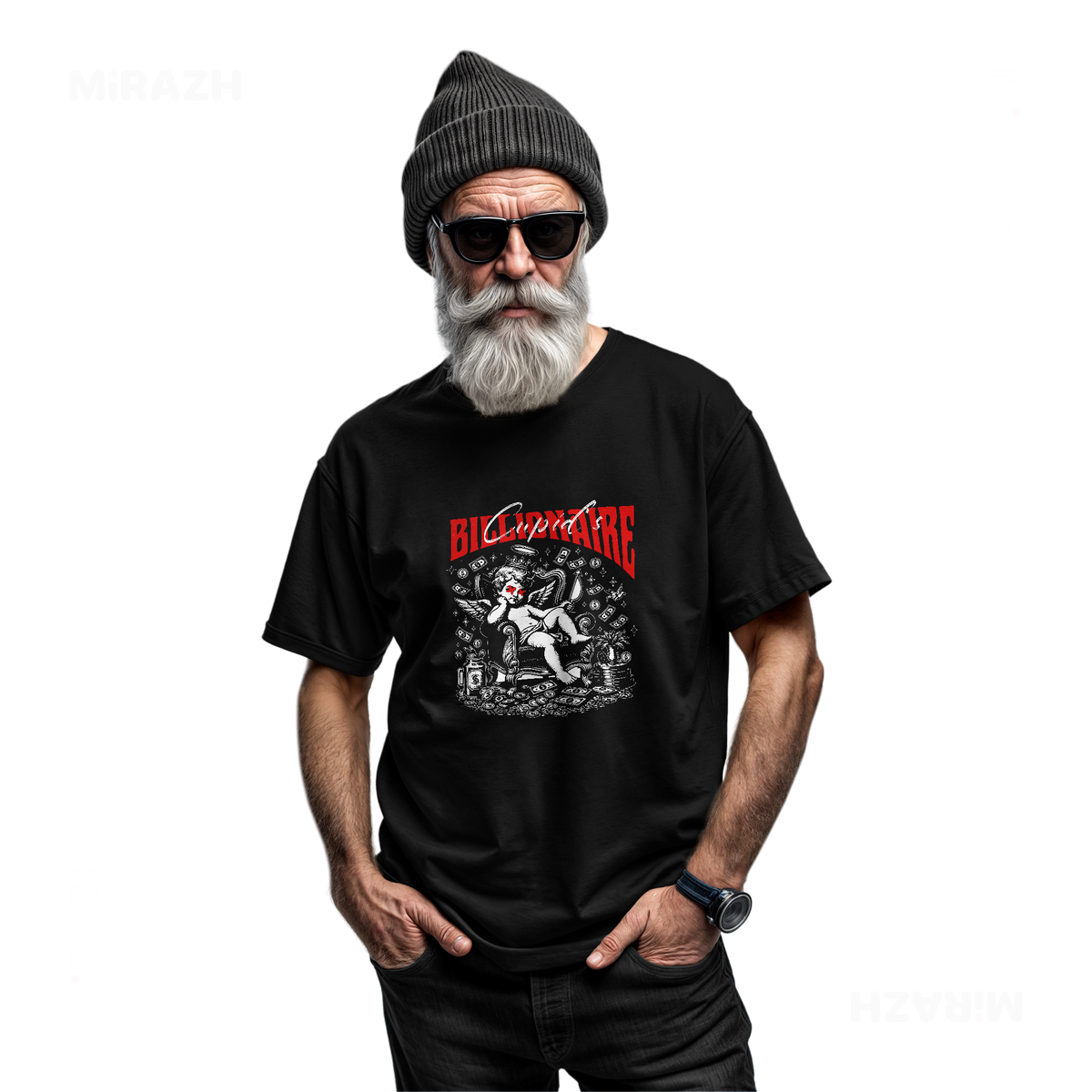 CupidCashThrone Adult T Shirt 06 Black