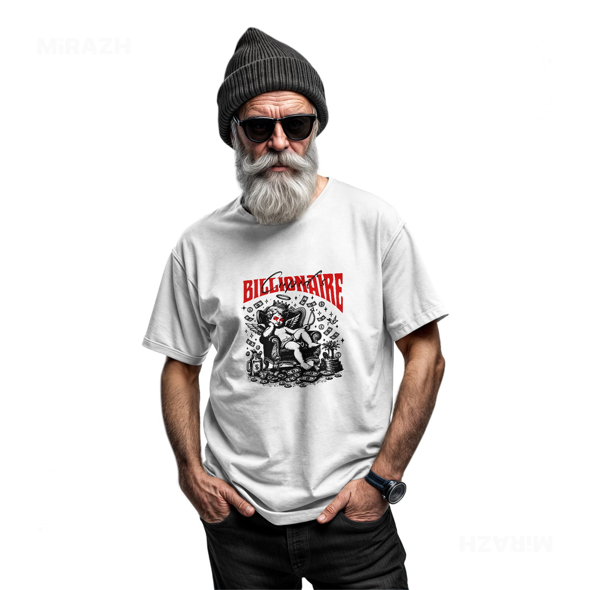 CupidCashThrone Adult T Shirt 06 White