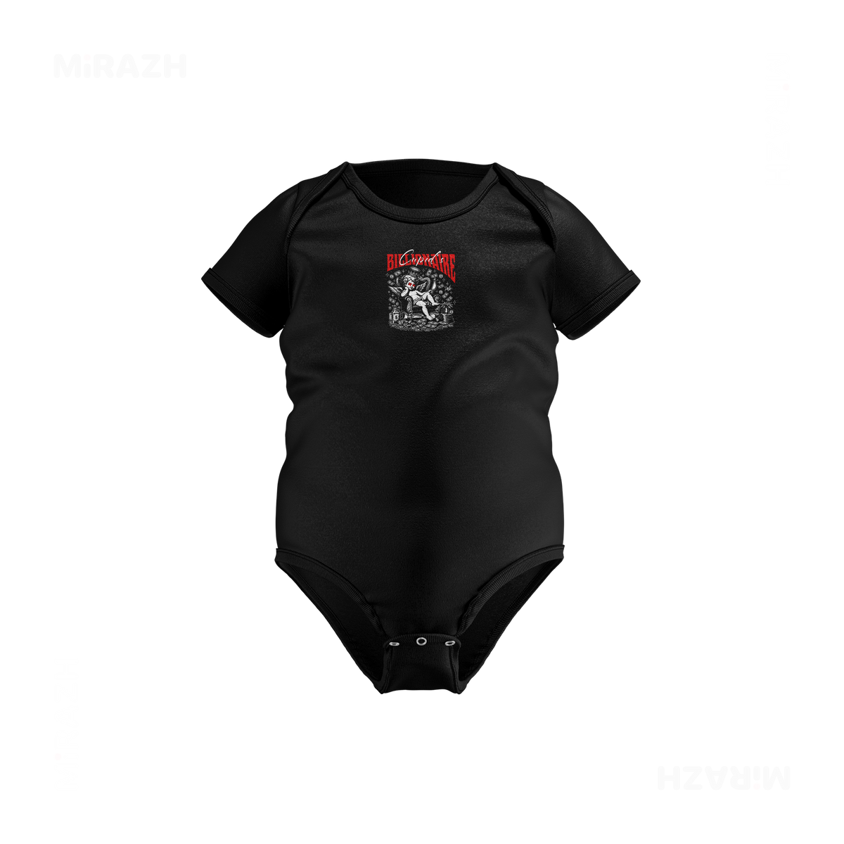 CupidCashThrone Baby Onesies 01 Black