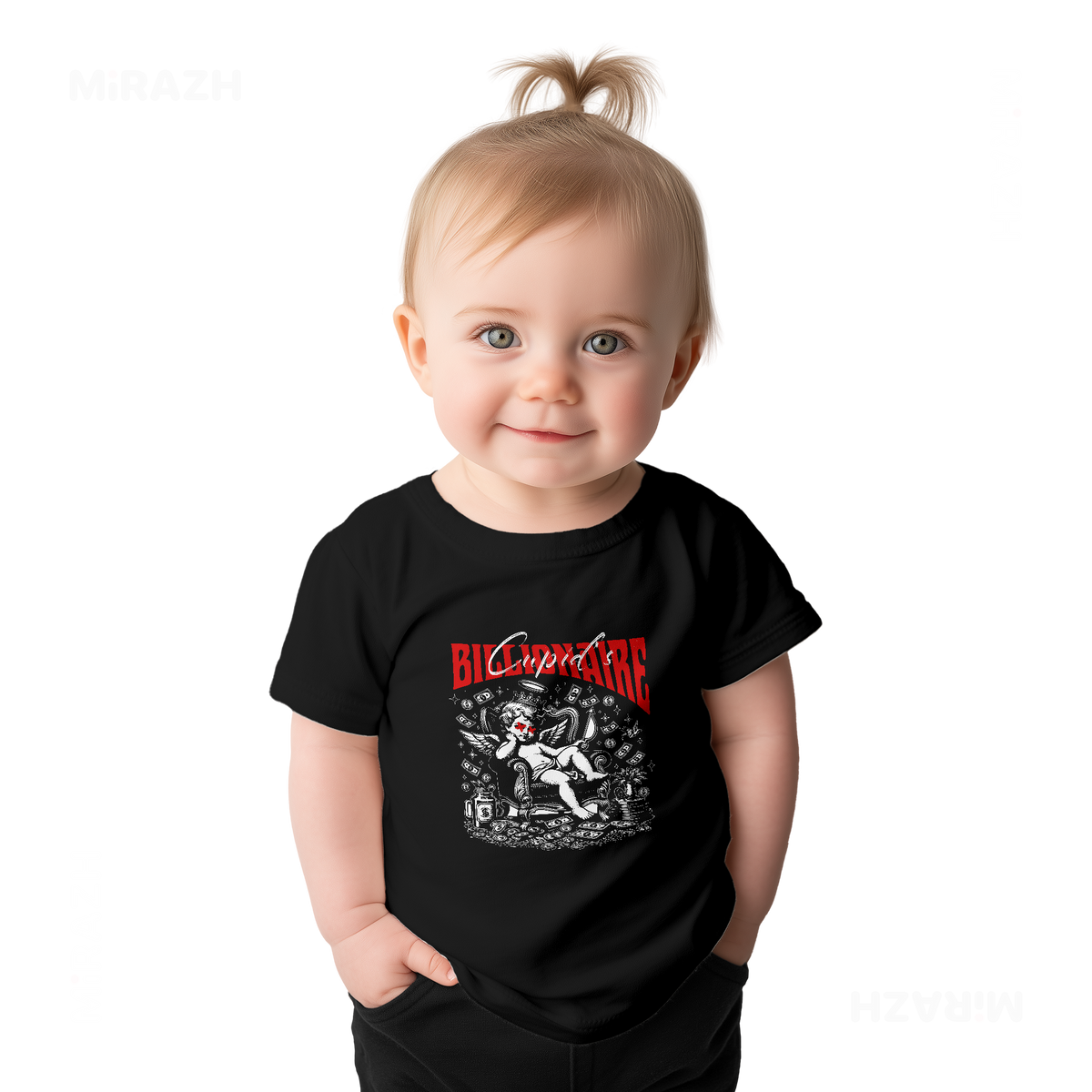 CupidCashThrone Baby T Shirt 02 Black