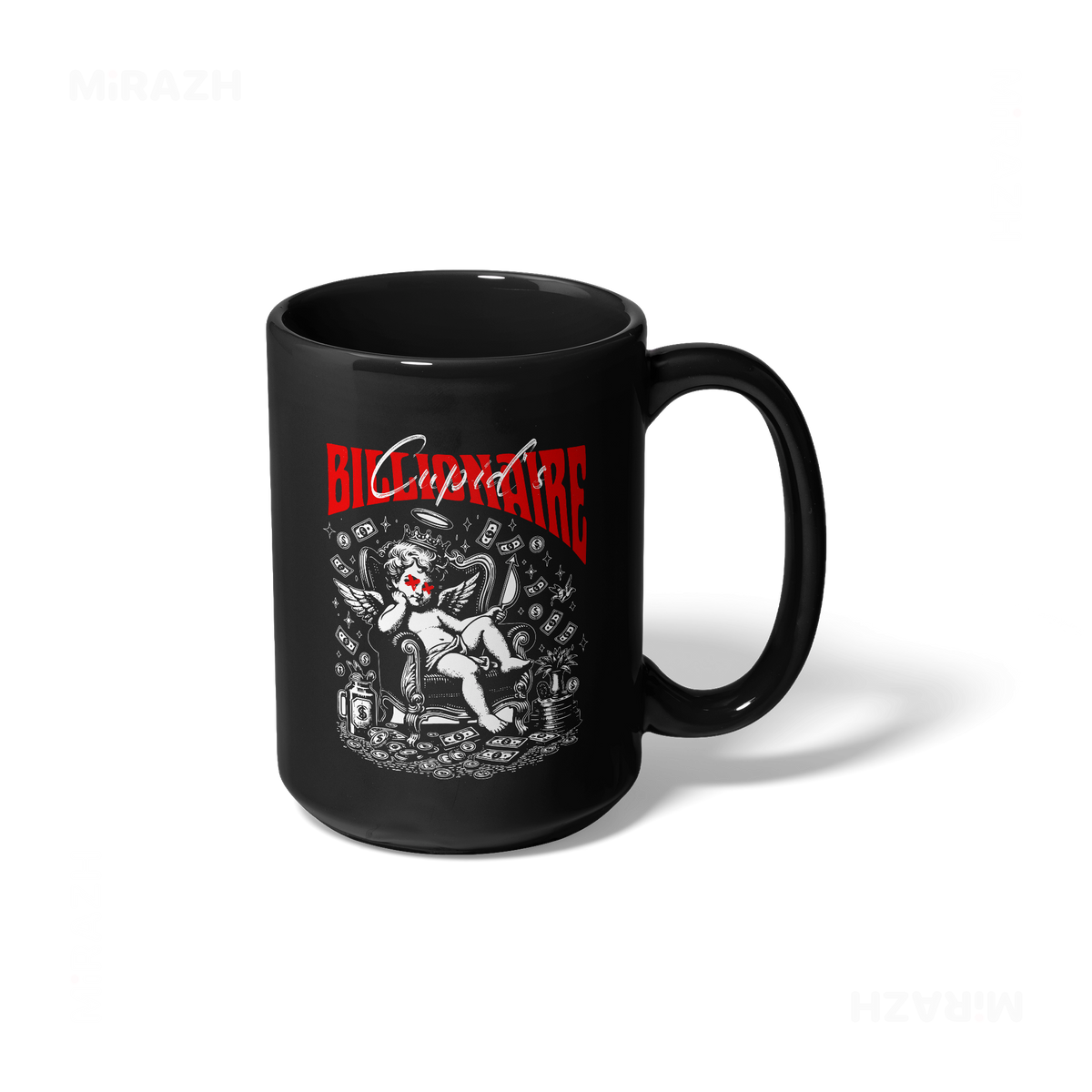 CupidCashThrone Ceramic Mug 01 Black