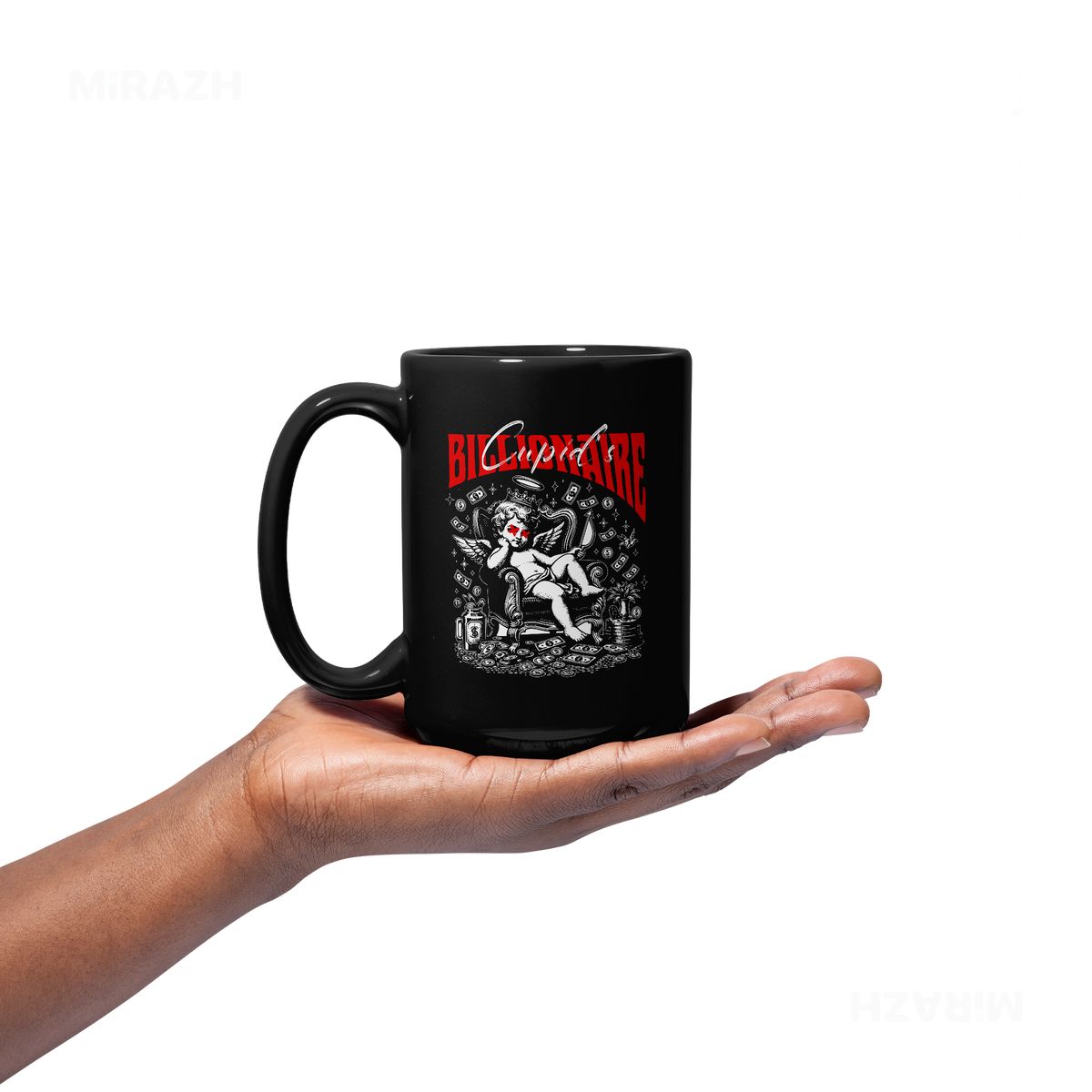 CupidCashThrone Ceramic Mug 03 Black