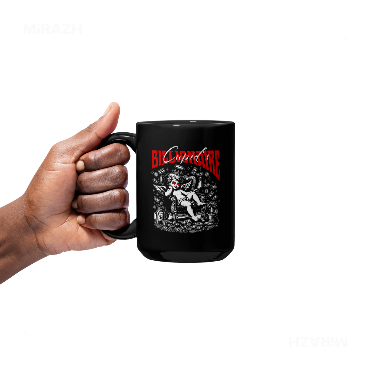 CupidCashThrone Ceramic Mug 05 Black