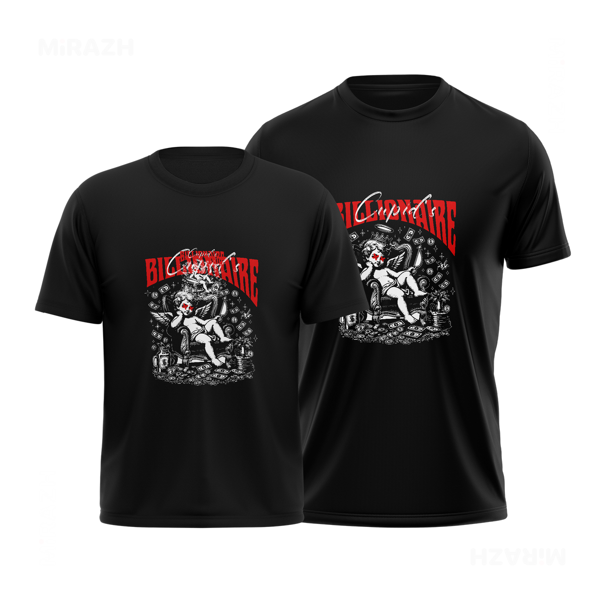 CupidCashThrone Couple T Shirt 01 Black
