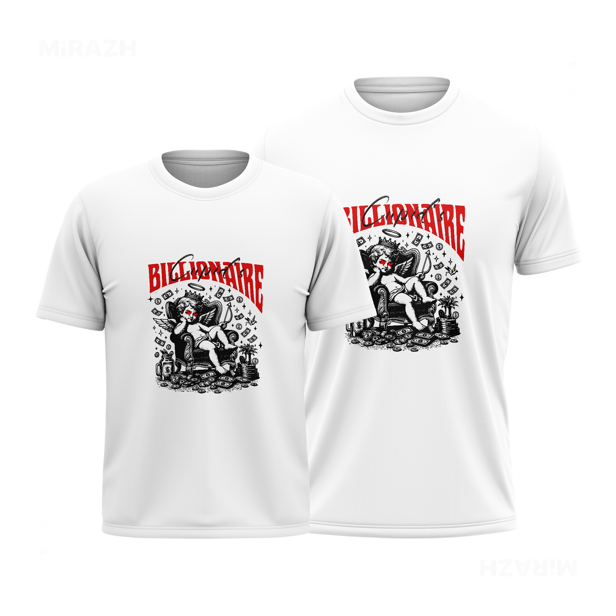 CupidCashThrone Couple T Shirt 01 White