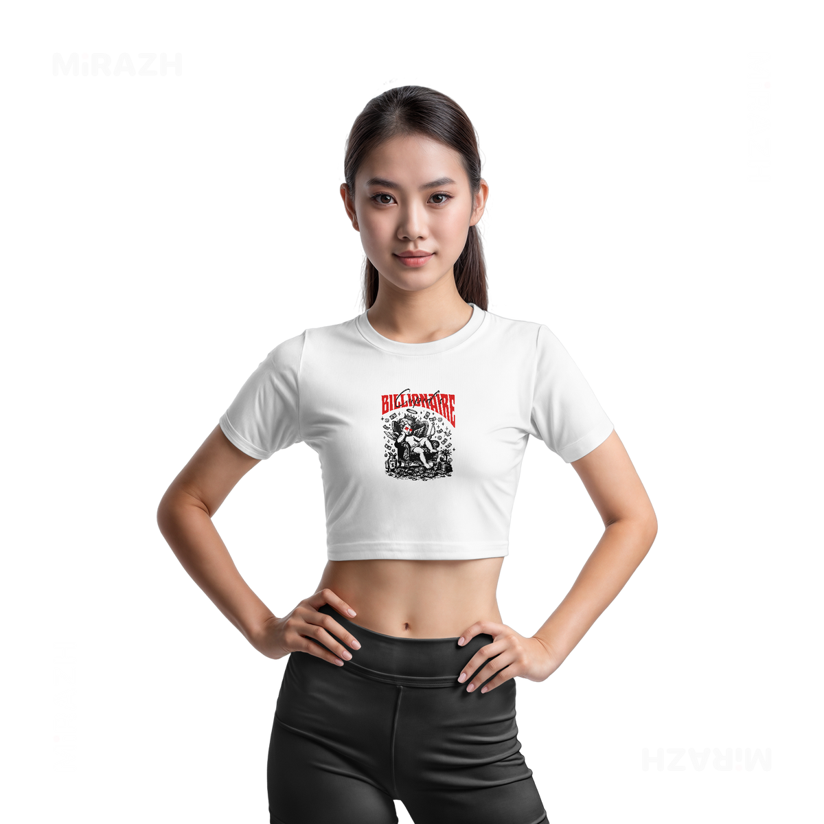 CupidCashThrone Fitted Crop Top 03 White