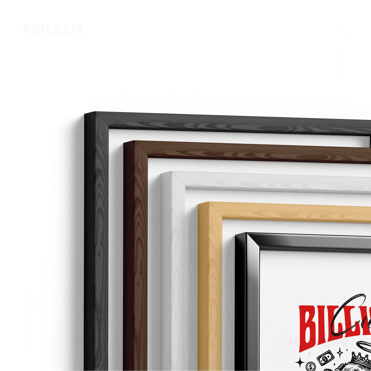 CupidCashThrone Framed Poster 02 Natural Wood