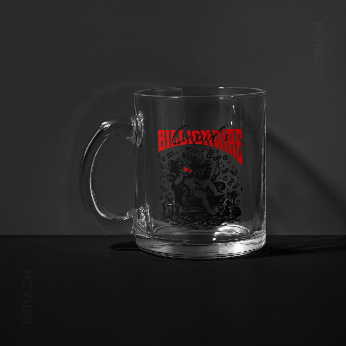 CupidCashThrone Glass Mug 01