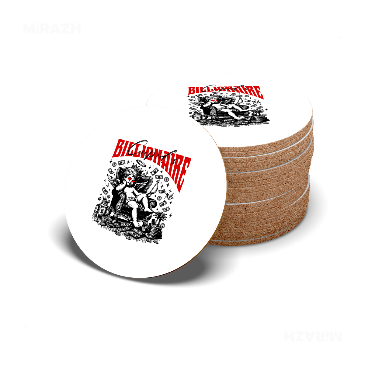 CupidCashThrone High Gloss Coaster 06 Round