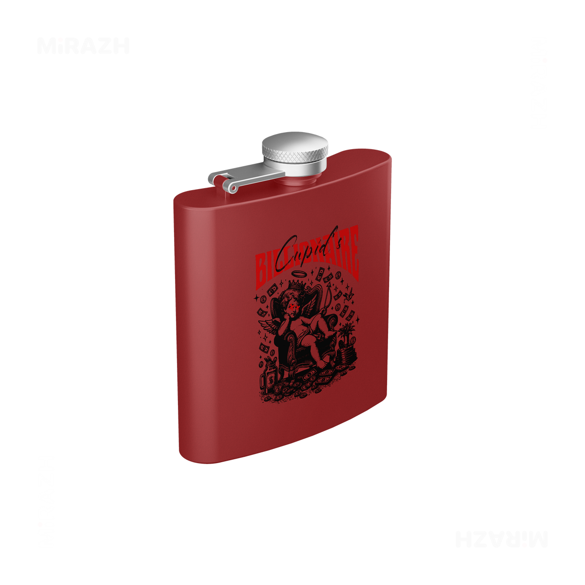 CupidCashThrone Hip Flasks 03 Red